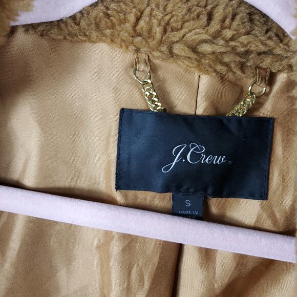 J. Crew Zip-up plush fleece coat in Camel Size S - Picture 10 of 12